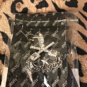 Cowgirl gunslinger western rhinestone charm